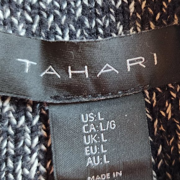 Copy - Tahari Speckled Gray Mock Neck Sweater Size Large - Picture 7 of 13